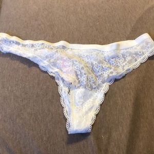 Victoria’s Secret white lace thong
